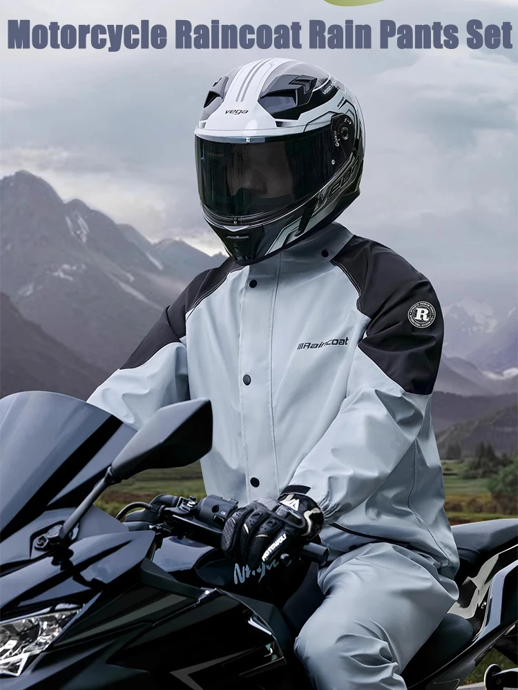 

Motorcycle Raincoat Rain Pants Suit Men Adult External Split Type Travel Special Electric Bicycle Riders Rainstorm Prevention