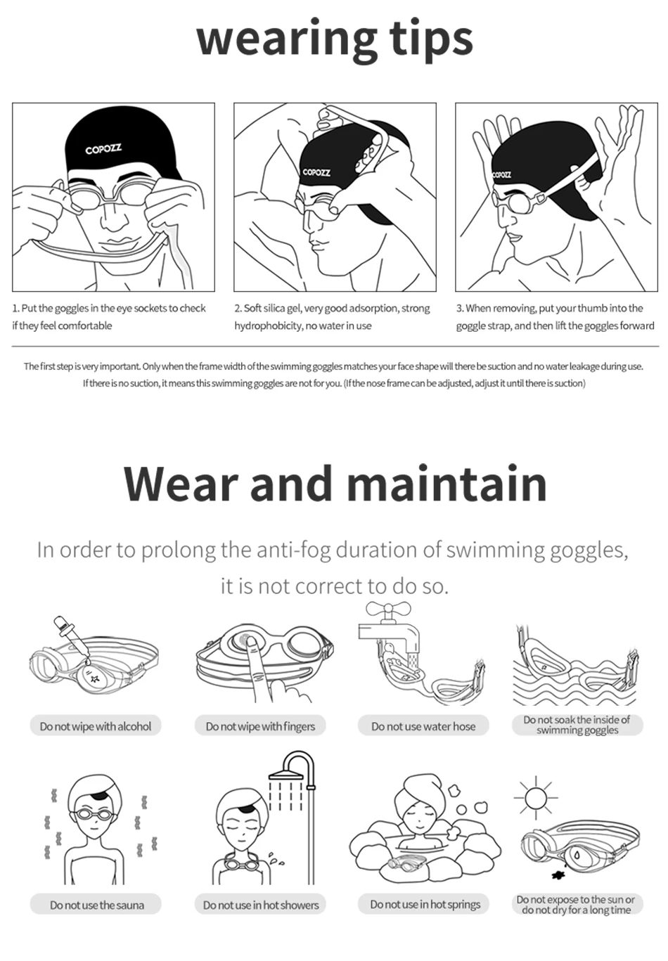 Großen Rahmen Professionelle Schwimmen Wasserdichte Food Grade Silikon Gläser Schwimmen Brillen Anti-Fog UV Erwachsene Männer Frauen Taucherbrille – Detail 12