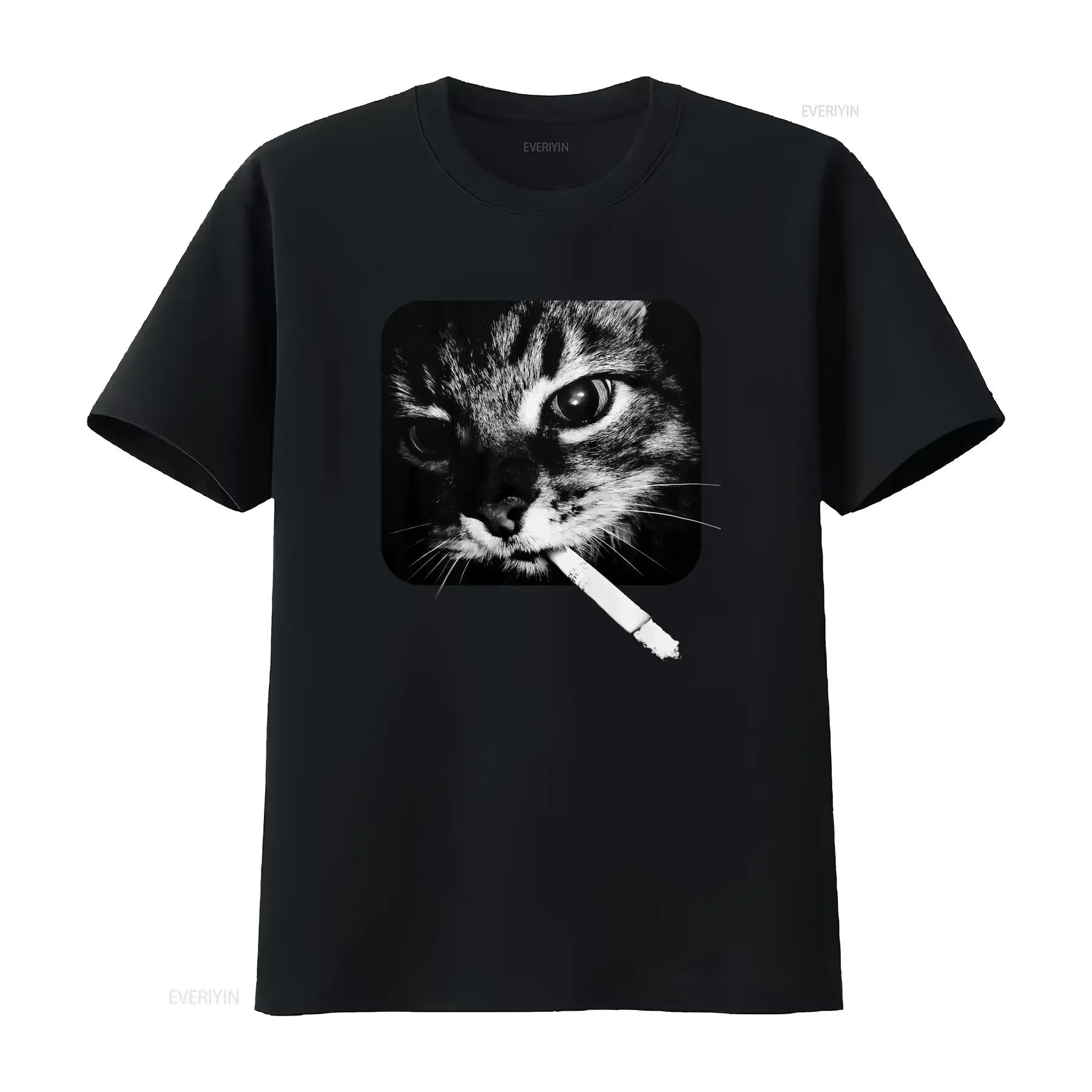 Maglietta Gatto Fumante Y2K Meme Anni '90 Vintage Bootleg vintage Washed Stylish graphic Unisex Soft Casual