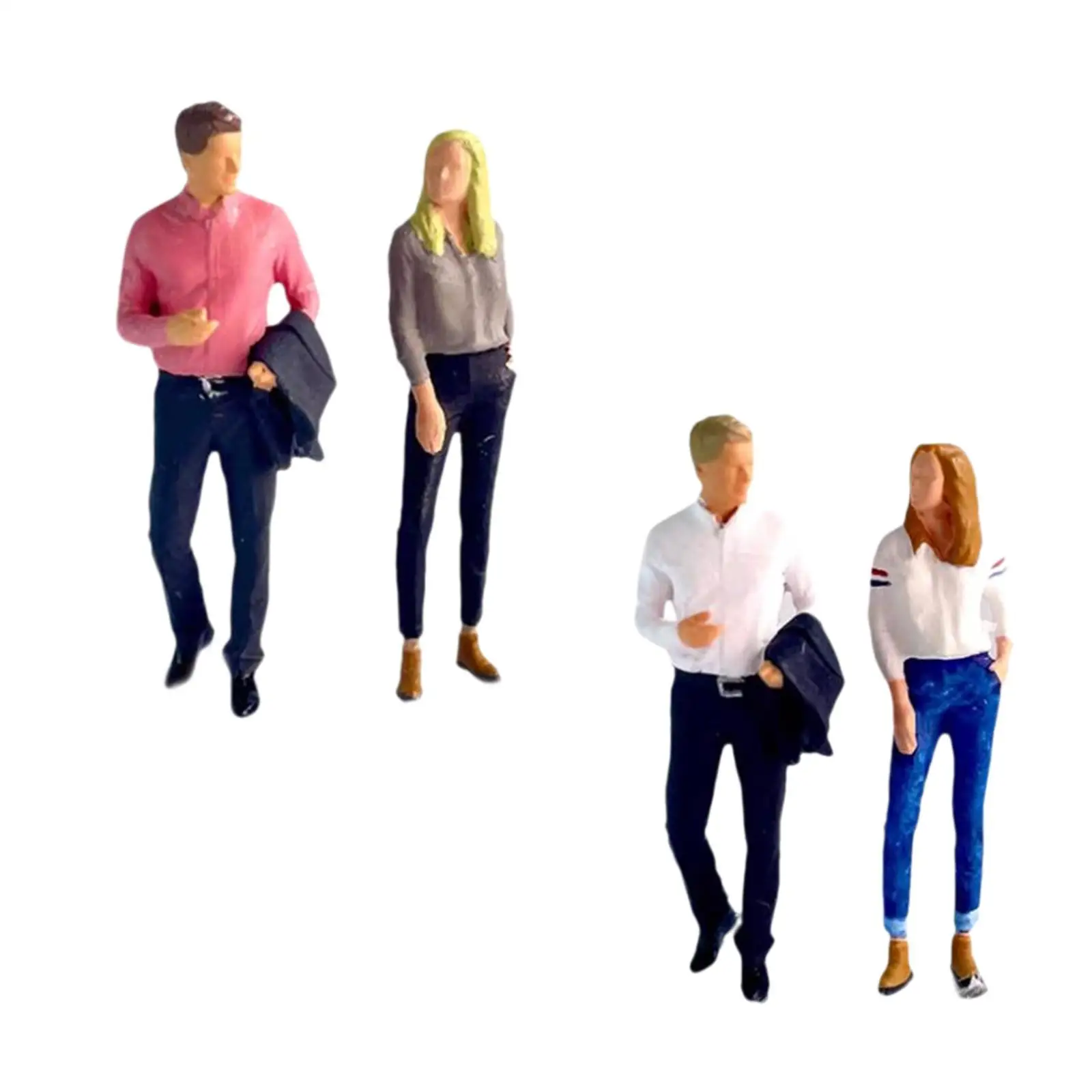 

Set of 2 Resin 1/64 Scale Figures for Diorama, Businessman And Lady Models for Scene