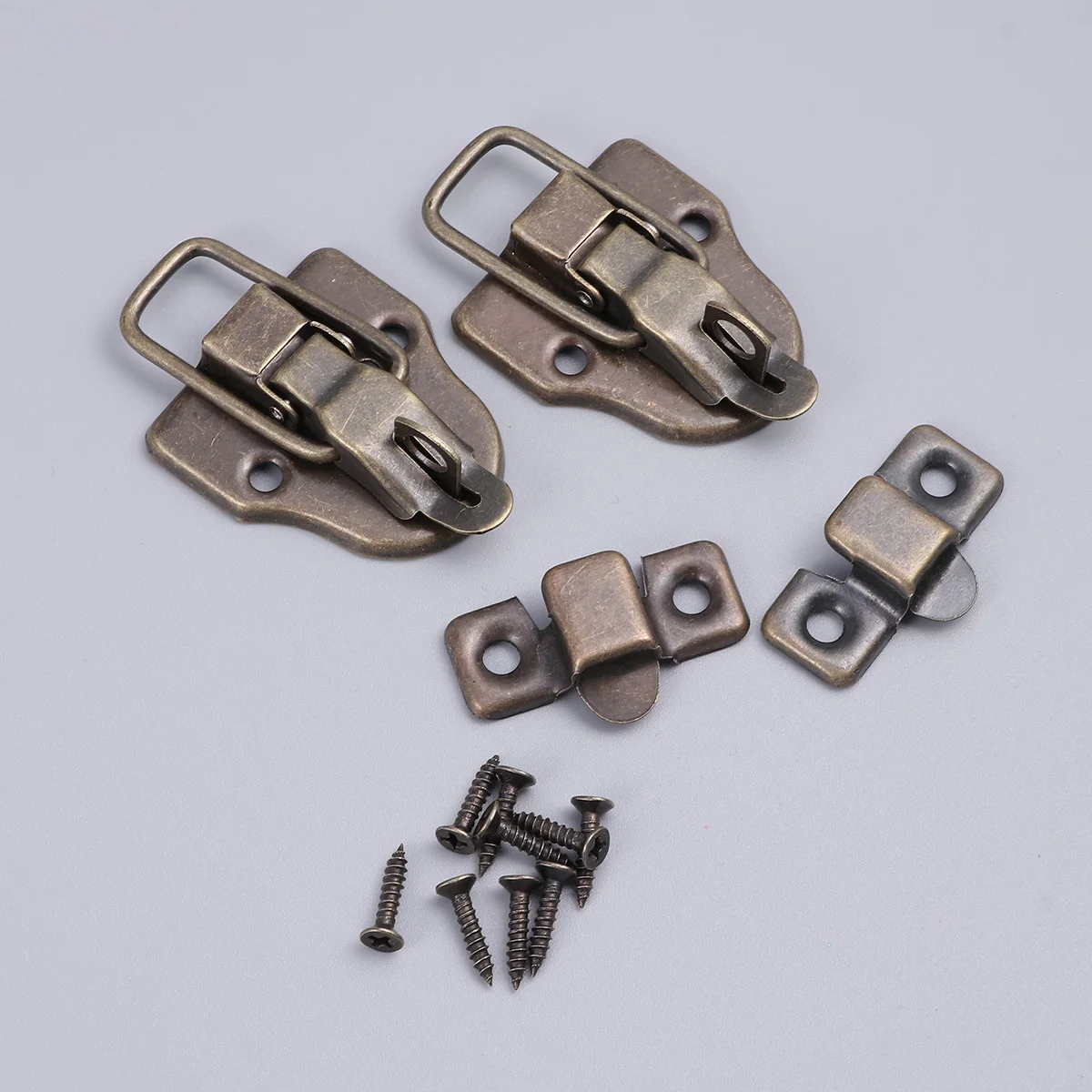 

2pcs Gift Box Latches Jewelry Box Packing Buckle Wooden Lock Iron Latch Hook Locks with Keyhole