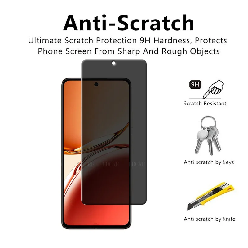 4Pcs For Reno 12FS Glass For OPPO Reno 12FS Reno12 FS 5G Screen Protector 9H HD Privacy Anti-Spy For Tempered Glass Reno 12FS 5G