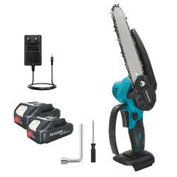 Makita-Mini scie électrique sans fil, scie à chaîne, travail de calcul, outils de jardin, déterminer les branches d'arbres, coupe-exploitation forestière, batterie 18V, 6