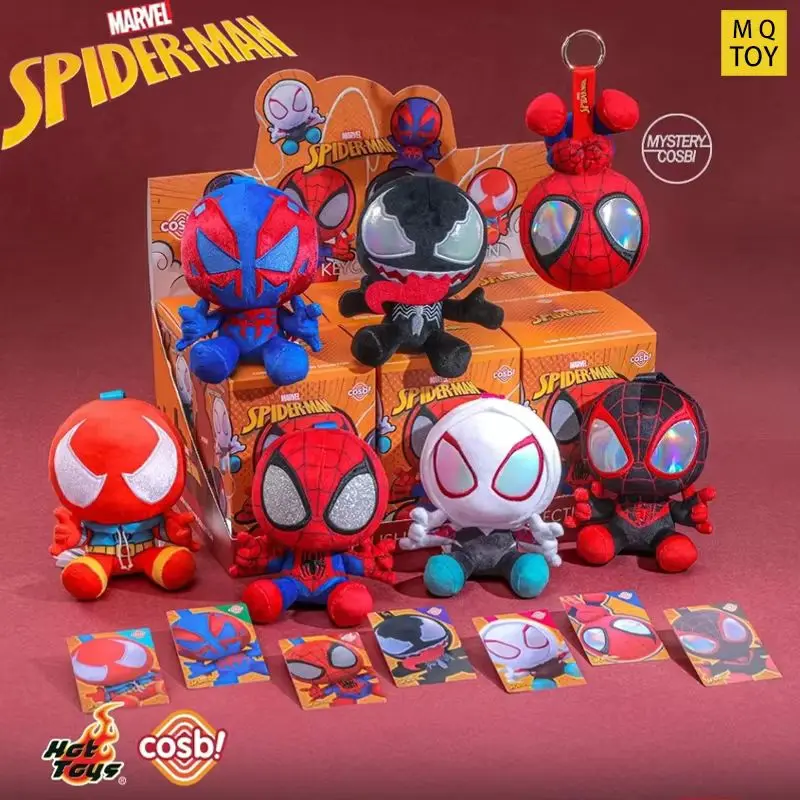 

Подлинный брелок Marvel Hottoys Cosbi, коллекция слепых коробок, украшения для сумки, подвески, подарочные игрушки, кукла Venom Spider-Man, трендовый сюрприз