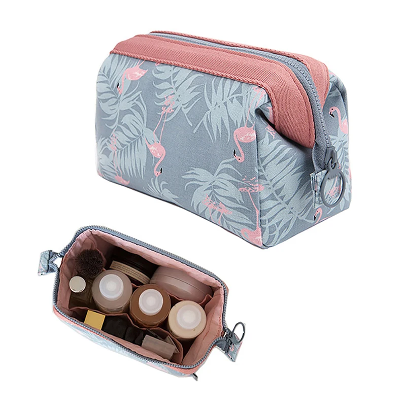 Women Travel Makeup Beauty Wash Organizer Bath Case Animal Flamingo Make Up Bags Toiletry Pouch Storage Kit Girl Cosmetic Bag