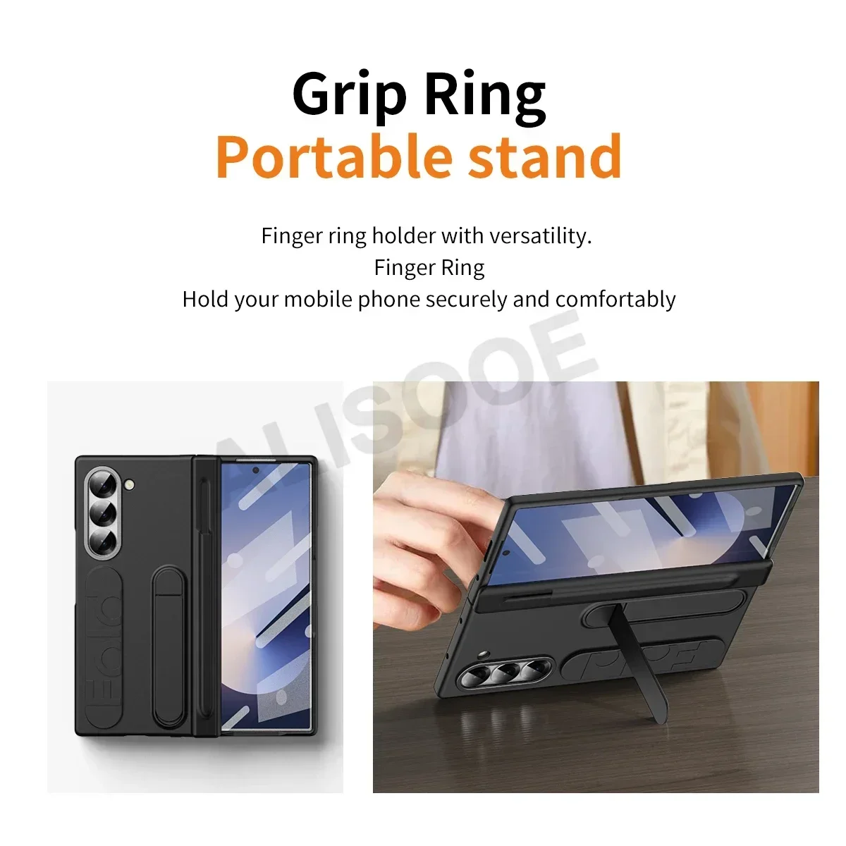 z fold 7 6 with Touch Pen Slot Hinge Funda for Samsung Galaxy Z Fold 6 7 Case Wristband Holder Front Glass Plastic Cover Capa