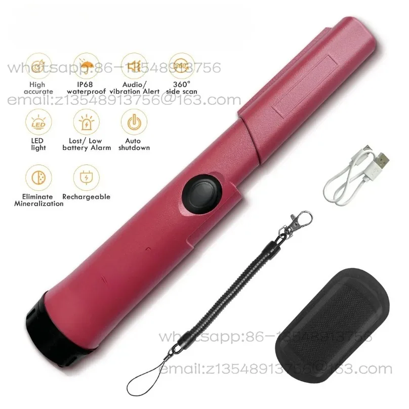 Portable metal detector pointer probe detector adjustable sensitivity waterproof