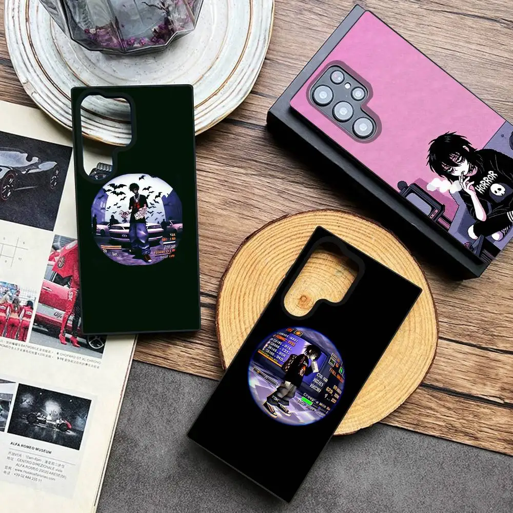 

Grunge Style Y2K Phone Case For Samsung Galaxy A 91,80,73,72,71,53,52,51,22,5G Shockproof Soft Black Cover