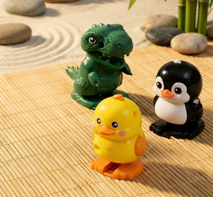 

Cute Animal Bouncing Egg Wind-Up Toy, Funny Jumping Chick Dinosaur Capybara Penguin Clockwork Toy for Kids, Stress Relief