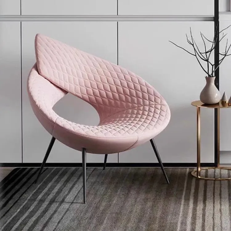 

High-end Metal Creative Shaped Modern Italian Minimalist Design Bird's Nest Circle Ringed Casual Chair