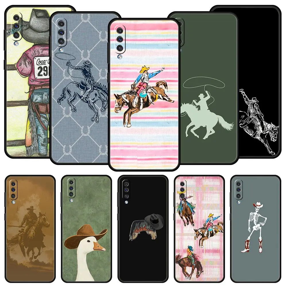 Phone Case for Samsung Galaxy A56 A54 A42 A36 A34 A26 A16 A12 A20 A22 A40 A50 A52 A06 5G Soft TPU Shell Cowboy Fundas Capas Bags
