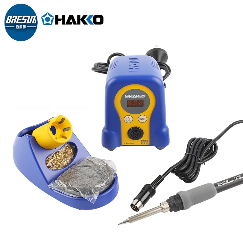 HAKKO FX-888D 70W Intelligent Adjustable Temperature ESD Original Soldering Station for Mobile Phone SMD PCB Welding Equipment