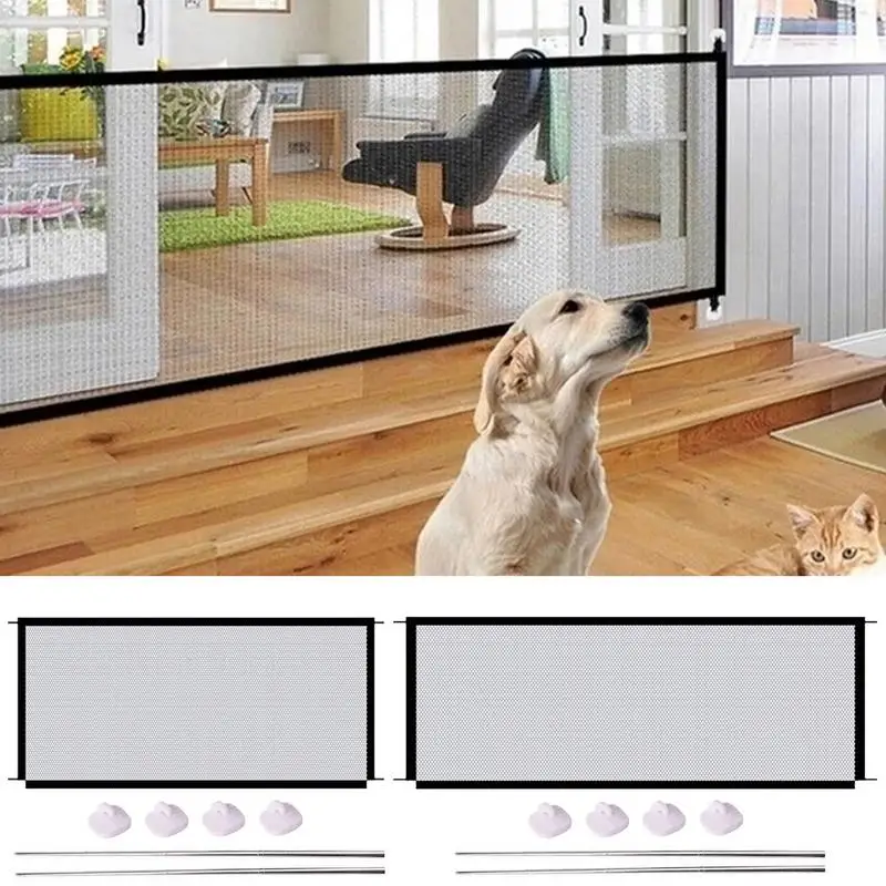 

Retractable Baby Gates Durable Mesh Outdoor Retractable Gate Mesh Design Pet Gate For Doorways Stairways Hallways Banisters