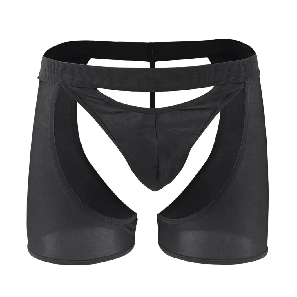 

Эротическое мужское нижнее белье Boxy для геев, сексуальные шорты-боксеры со средней талией и U-образной выпуклой сумкой спереди и сзади, полые трусы Homme, порно трусики