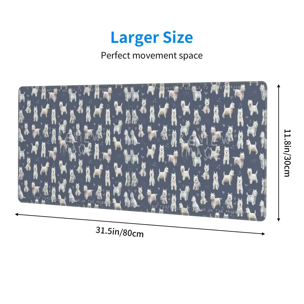 Large Mouse Pad The West Highland Terrier BLU Gamer PC Laptop Mats Keyboard Carpet Computer Gaming Office Accessories Desk Mat