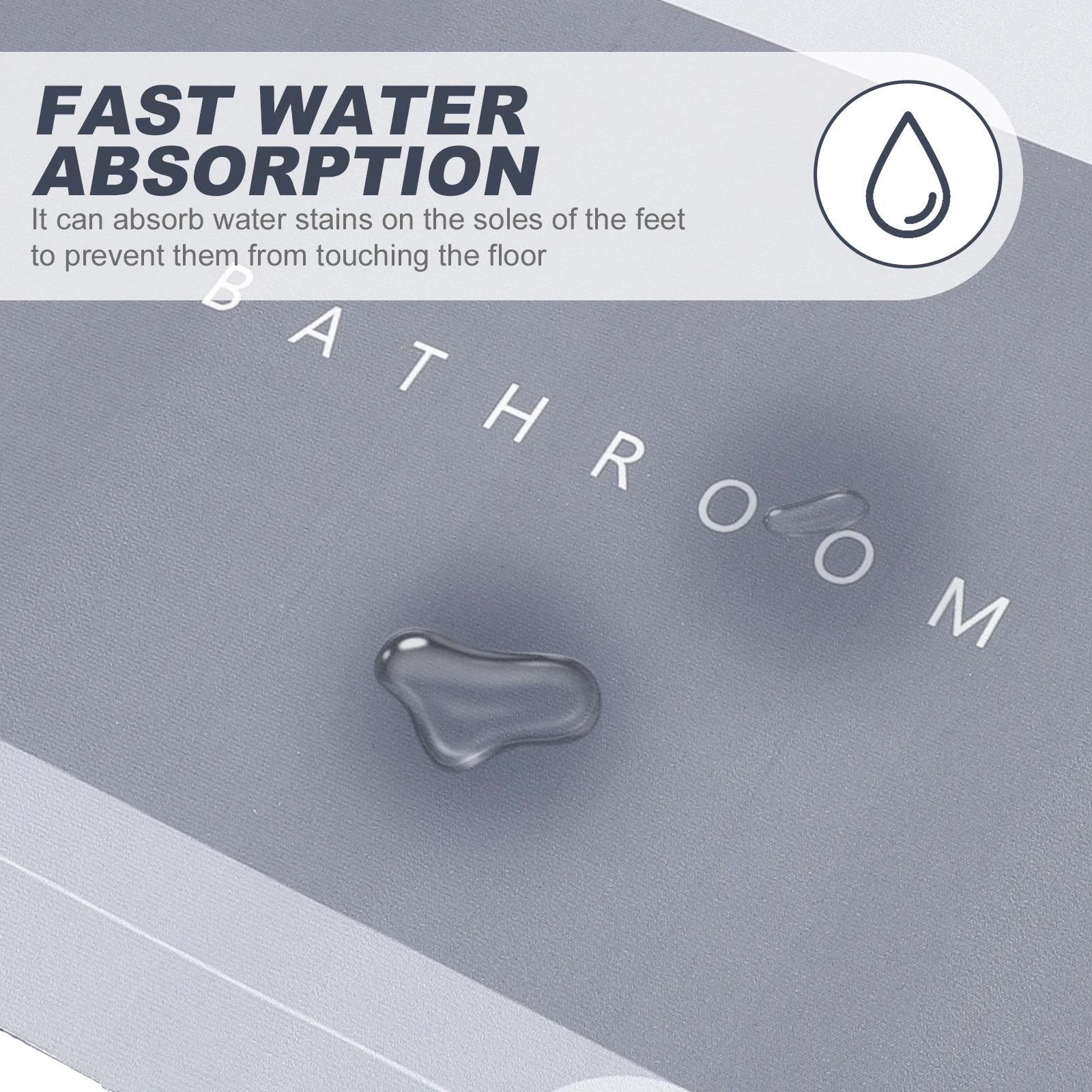 

Soft Absorbent Floor Mat Non-Slip Bath Rug Simple Design Wear-Resistant Rubber Ground Mat For Bathroom Decor Home Use