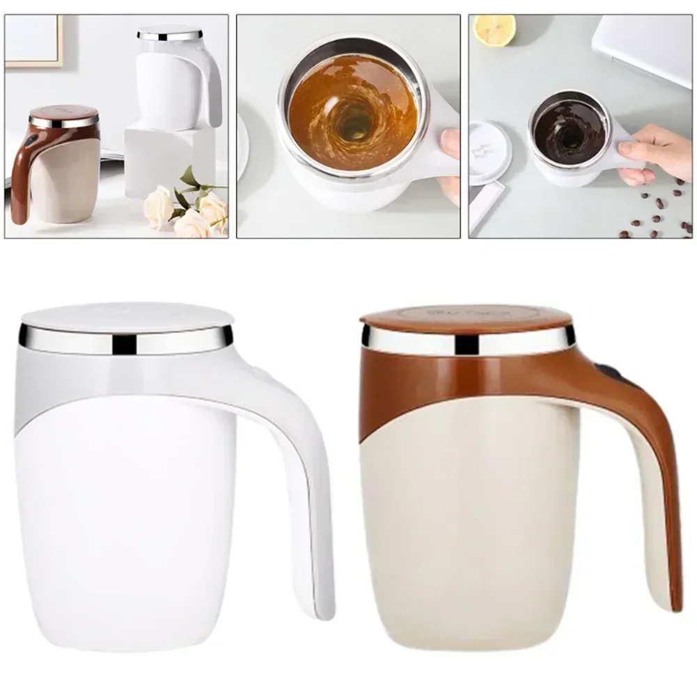 Automatic Magnetic Stirring Coffee Cup Self Stirring Mug Mixing Stainless Steel Cup With Lid For Coffee Tea Milk Mug Home Office