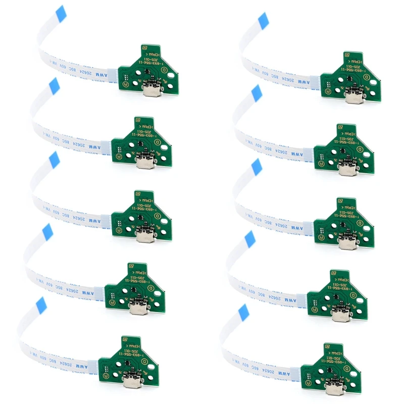 

USB Charging Port Board with 12 Pin Cable For 4 Controller Accessories H8WD