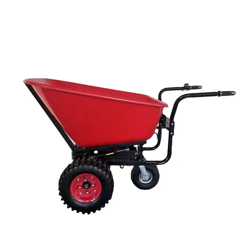 Wheelbarrow Electric Powered Utility Cart 500W Battery Driven Heavy Duty 200kg