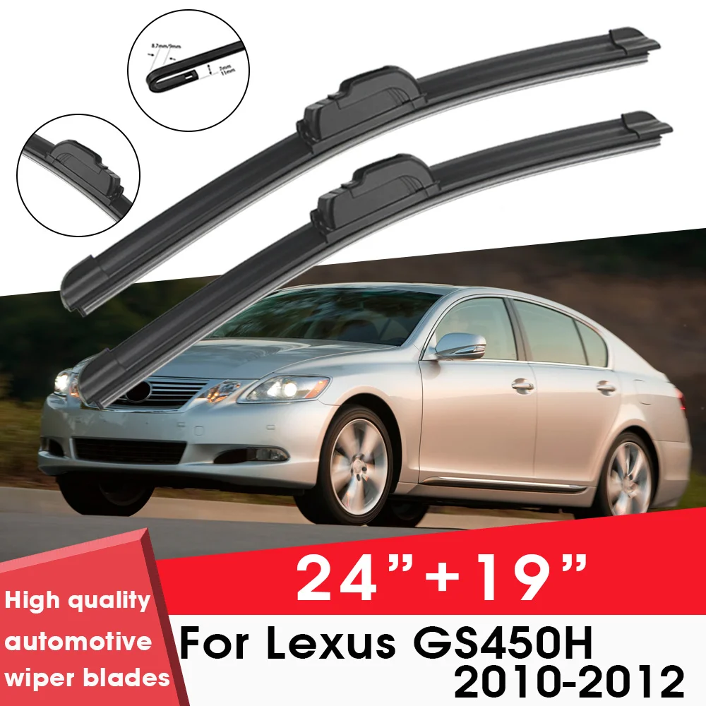 

Car Wiper Blade Blades For Lexus GS450H 2010-2012 24"+19" Windshield Windscreen Clean Rubber Silicon Cars Wipers Accessories