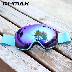 PHMAX NEW OTG Double Layers Anti-Fog Ski Goggles Snow Snowboard Glasses Snowmobile Eyewear Outdoor Sport Googles Eyewear Kit