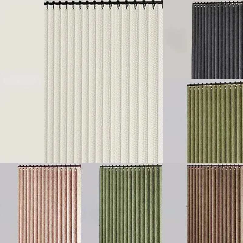 1PC Waterproof  Thick Linen Folding Curtain Series Shower Curtain Is Suitable for Waterproof Shower Curtains in Bathrooms  미드센추리