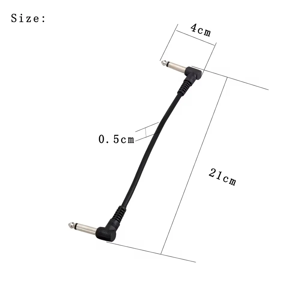 IRIN 6Pcs Gitarre Effekt Pedal Kabel 6,35mm Winkel Stecker Kein Lärm Geschirmt Kabel Für Gitarre Effekt Pedale Gitarre teile Zubehör – Detail 8