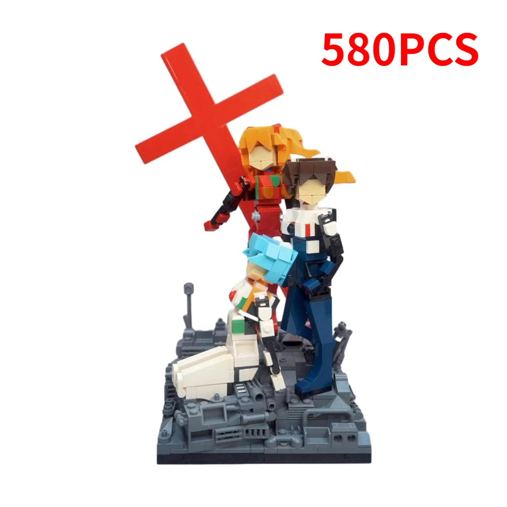 Anime Series Classic Battle Robot Building Blocks MOC Classic Figure Ayanami Rei Ikari Shinji Assembly Model Puzzle Kid Toy Gift