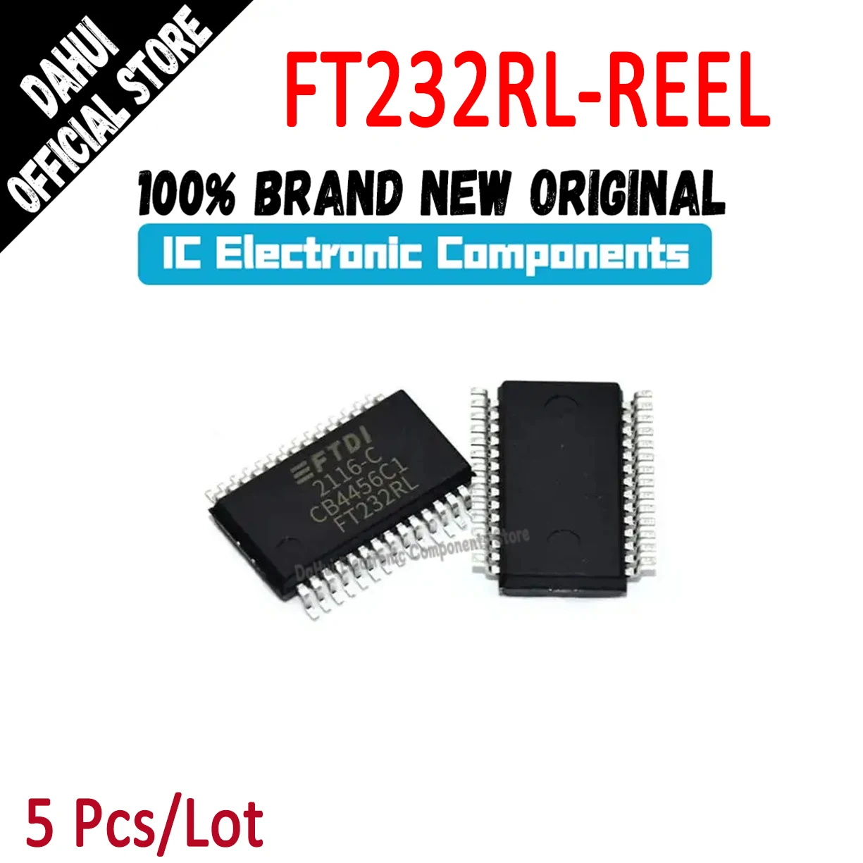 5Pcs FT232RL-REEL FT232RL FT232 FT IC USB Chip SSOP-28