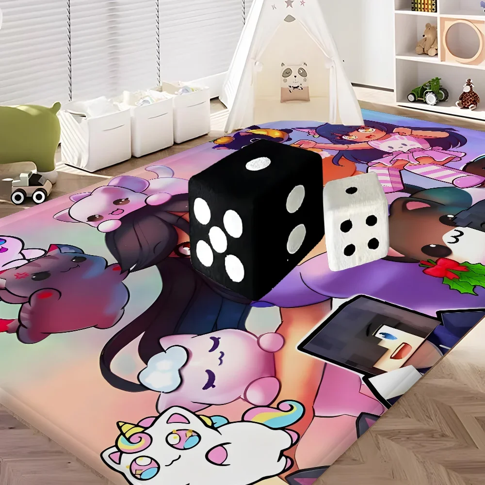 Cute Aphmau with Wings Long Rugs Cheaper Anti-slip Modern Living Room Balcony Printed Bedside Area Rugs