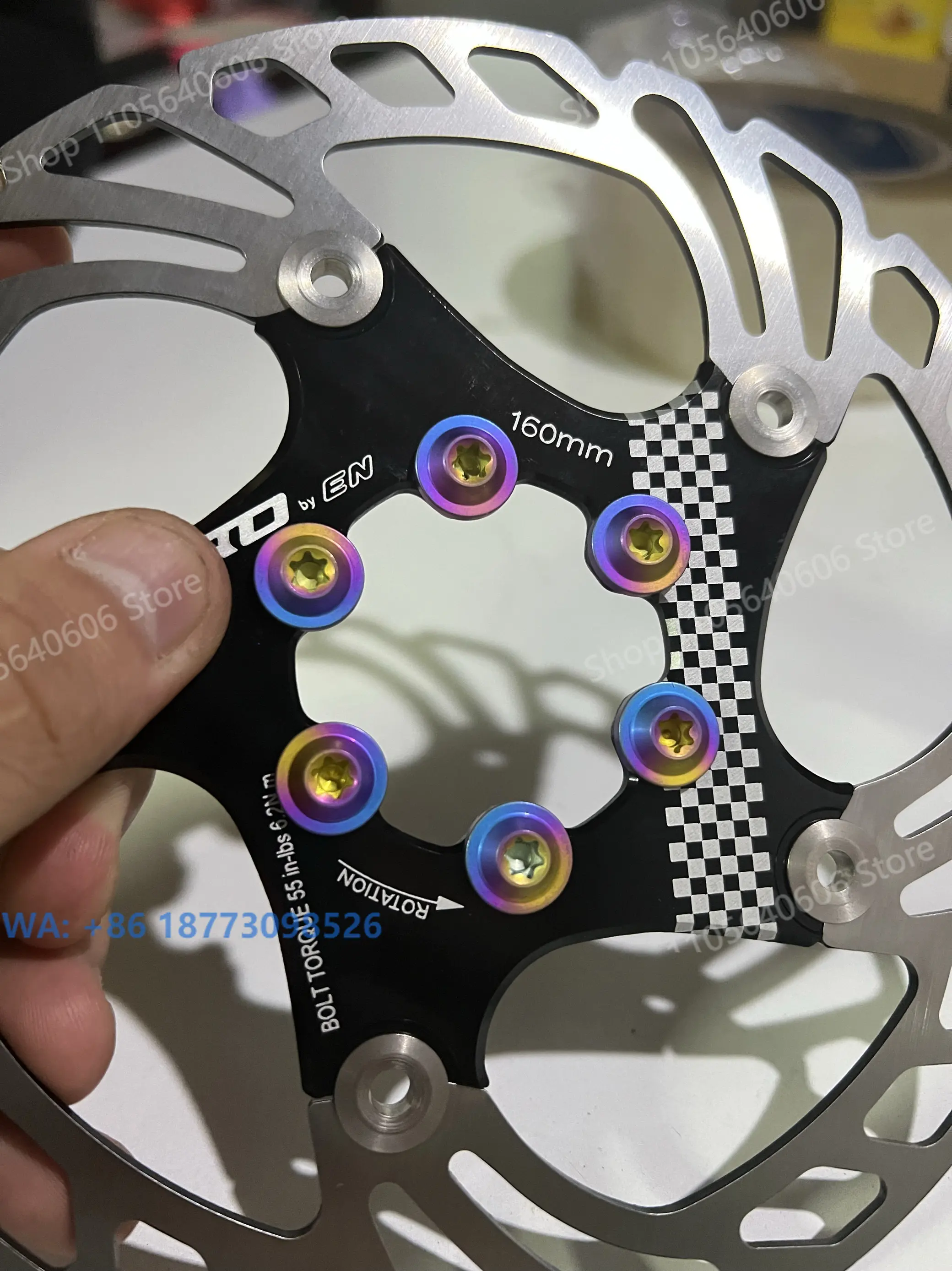 Bicycle Mountain Bike Disc Screws, Titanium Alloy Disc Screws, Disc Brake Pads T25 Screws, 6PCS