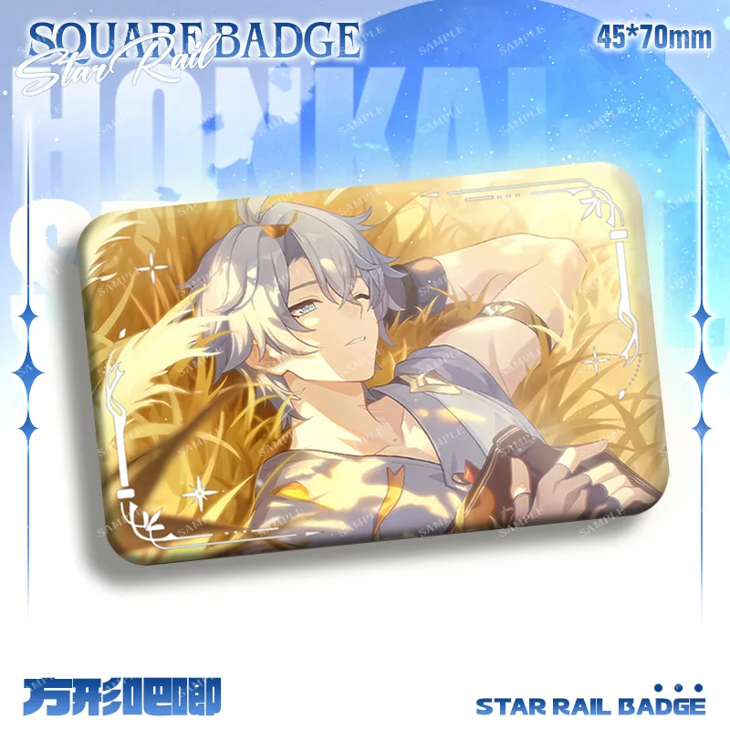 أنيمي هونكاي ستار السكك الحديدية Phainon هيرتا Anaxa تحصيل مستطيل شارة ظهره دبوس حقيبة الديكور أنيمي تحت عنوان ملحق ل Cu #5