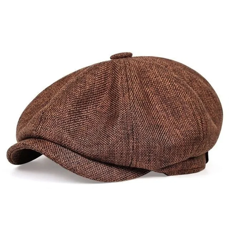 Casual Wild Newsboy Hat Men Octagonal Cap British Painters Hats Autumn Winter Berets Herringbone Flat Caps Hip Hop Berets Gorras