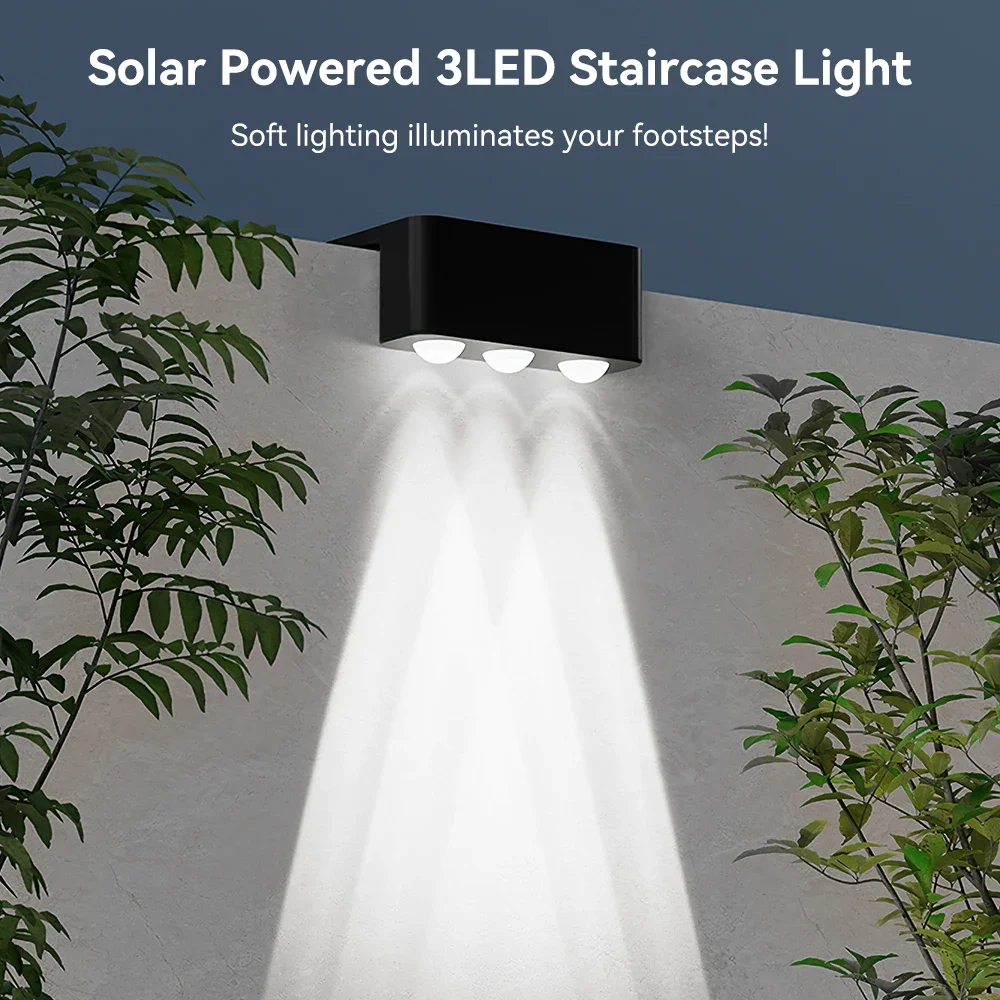 

Outdoor Solar Wall Lamp Waterproof Solar Powered Light night and Down Illuminate Home Garden Yard Decoration Outside Sunlights