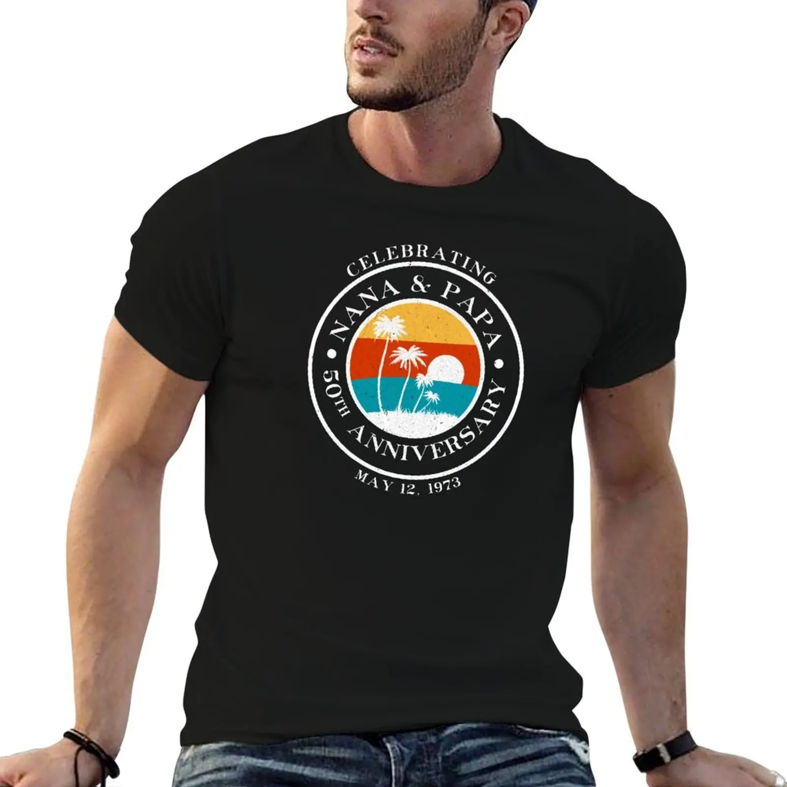 

Papa casual men Anniversary man t t shirts 100% graphic mens for T-Shirt t cotton shirts Nana 50th & shirt men