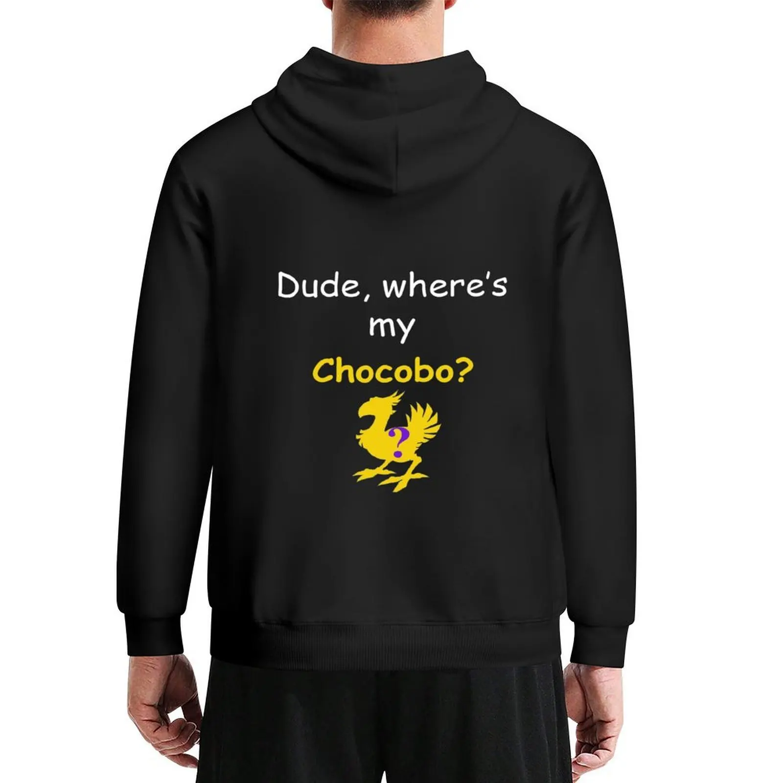 

Dude, Where's My Chocobo Hoodie anime clothing japanese style male clothes men's sweat-shirt hoodie streetwear