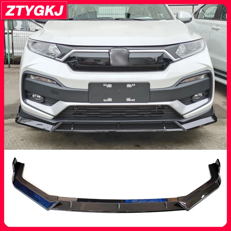 3 PCS PP Material Black Or Carbon Color Front Bumper Lip For Honda XRV Tuning 2019-2021