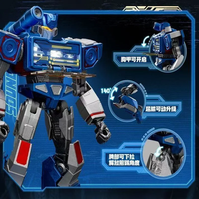 BLOKEES Classe Classica Transformers LED Building Blocks Soundwave Shockwave Ironhide Action Robot Modello Assemblato Giocattoli Regali per Bambini