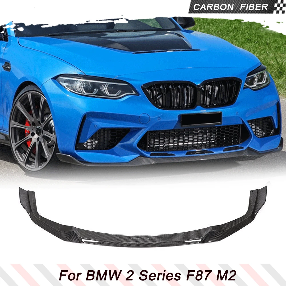 Carbon Fiber Car Front Bumper Lip Spoiler for BMW F87 M2C Competition 2018-2020 Car Front Bumper Lip Spoiler Splitters Guard