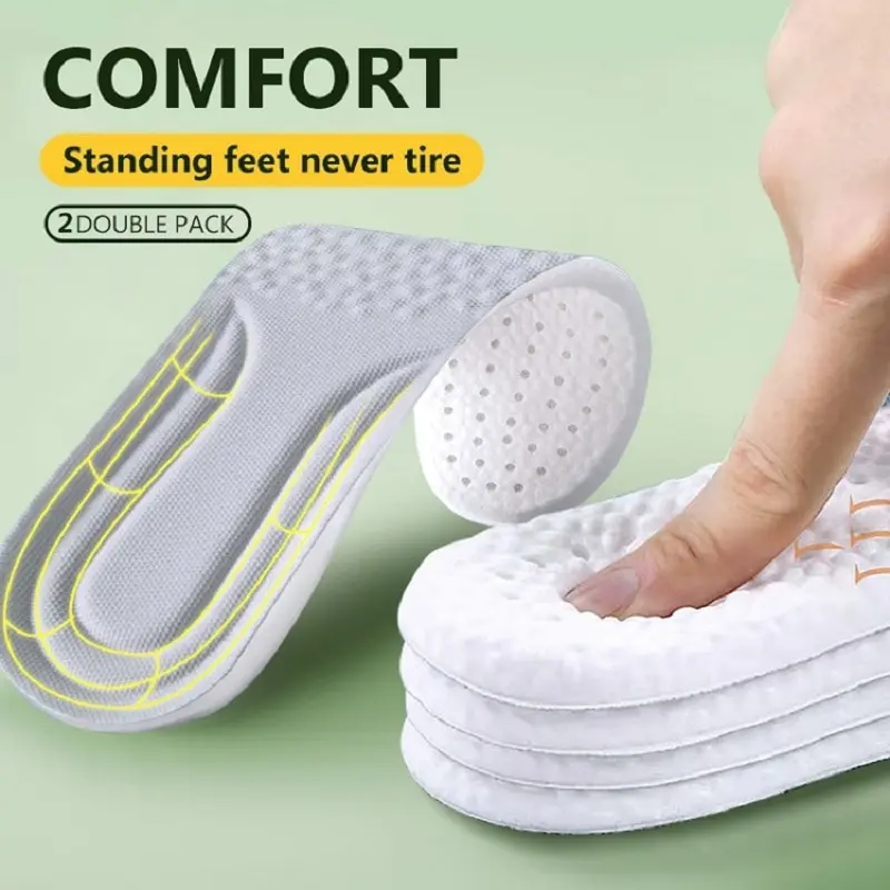 1Pair Sport Insoles for Shoes Memory Foam Sole Cushion Running Shock-Absorbant Breathable Deodorization EVA Orthopedic Soft Pad