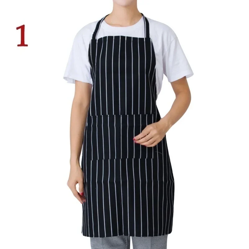 Womens Mens Cooking Chef Kitchen Restaurant BBQ Apron Dress with 2 Pockets Simple Style Waiter Apron