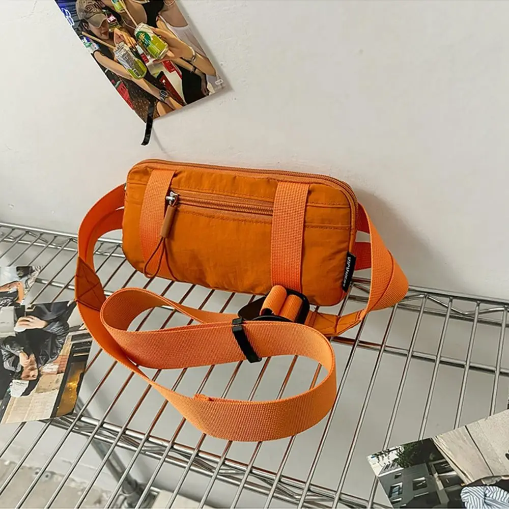 

Nylon Men's Chest Bag Multifunctional Large Capacity Crossbody Phone Pouch Korean Style Adjustable Shoulder Sports Fanny Pack
