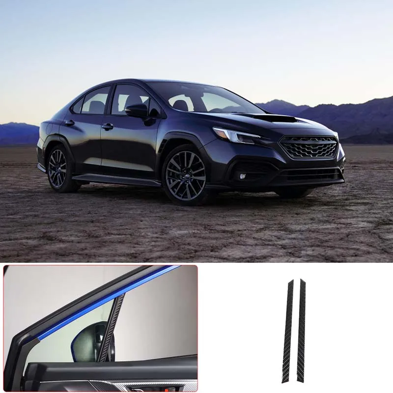 

For 2021-2023 Subaru Crosstrek Soft Carbon Fiber Car Front Window Inner Pillar Trim Car Interior Decoration Accessories
