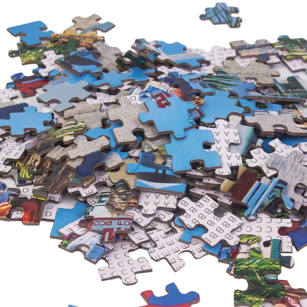 1000 sztuk Puzzle Jigsaw do gry dla dorosłych krajobraz Fira miasto dekoracja na ścianę domu gra rodzinna prezent