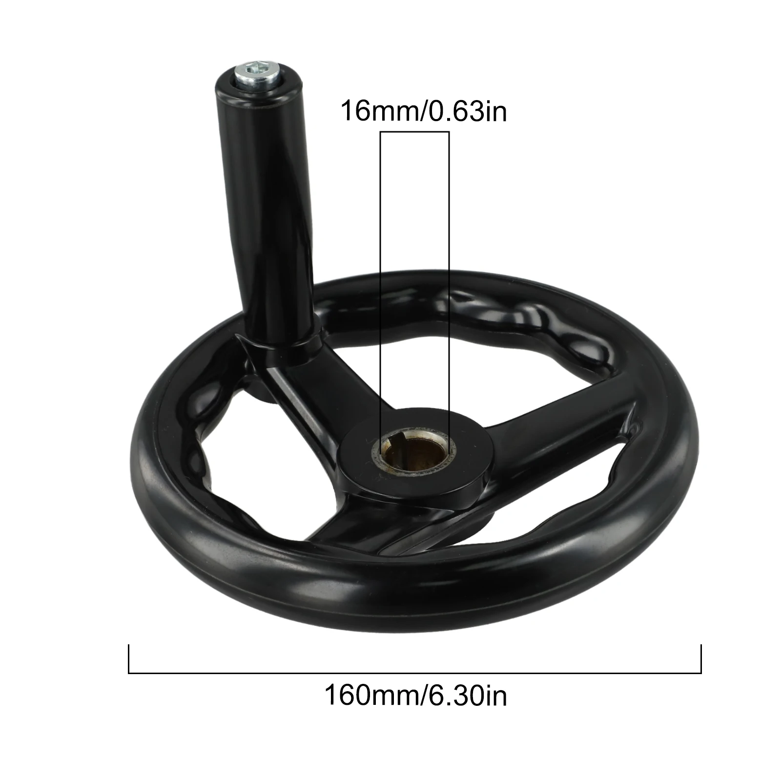 1 szt. Tokarka frezarka koło zamachowe D125/200/100/160mm 3 szprychy koło ręczne z obrotowym uchwytem do frezarki tokarki szlifierki