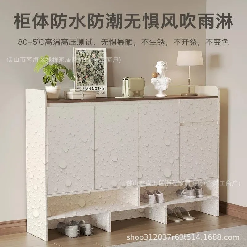 Shoe cabinet modern simple home door moisture-proof entry shoe cabinet bedroom entrance cabinet large capacity metal simple mode
