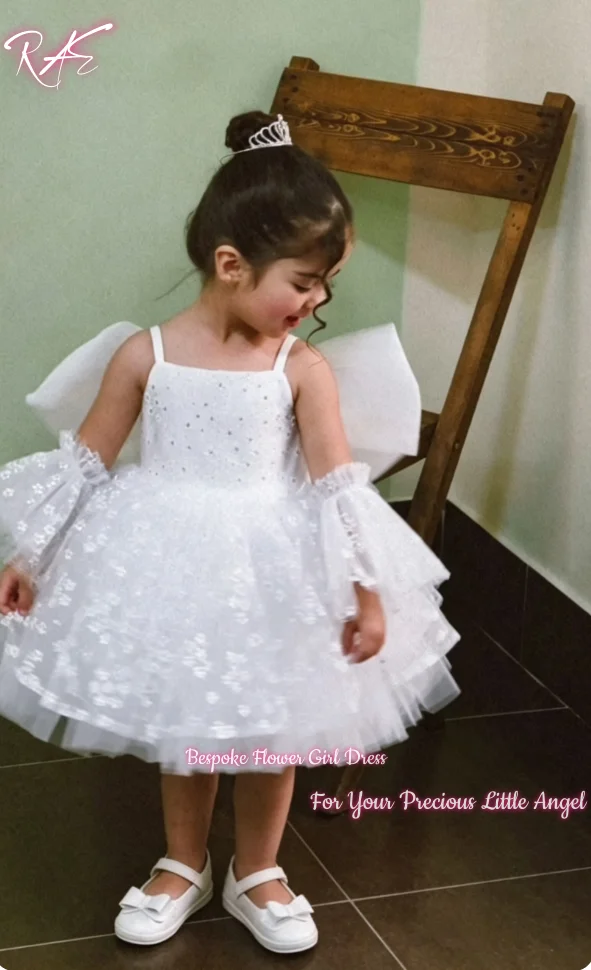 magnifique-robe-blanche-a-fines-bretelles-ornee-de-perles-et-de-dentelle-pour-demoiselle-d'honneur-mariage-anniversaire-concours-de-beaute-courte-bouffante-avec-grand-nœud-et-traine-personnalisable