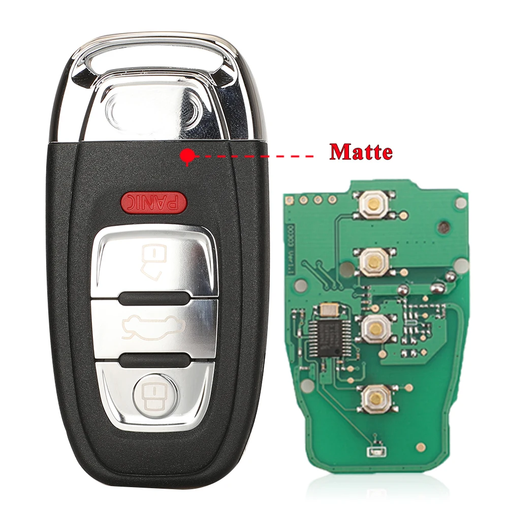 Jingyuqin Smart Remote Schlüssel Semi Keyless 3/4BTN 315MHz/433MHZ/868MHZ 8T 0 959 754C für Für Audi Q5 A4L A5 A6 A7 A8 RS4 RS5 S4 S5