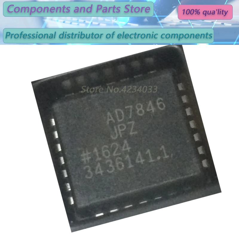 1PCS  AD7846KPZ  AD7846KP  AD7846K  PLCC-28  NEW100%  AD78 46KPZ