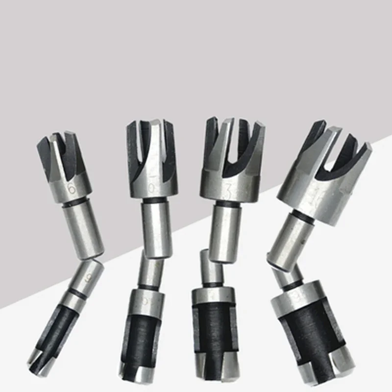 

8Pcs 6/10/13/16mm Woodworking Drill Bits Claw Type Carpentry Cork Plug Cutter Knife Carbon Steel hole saw kit